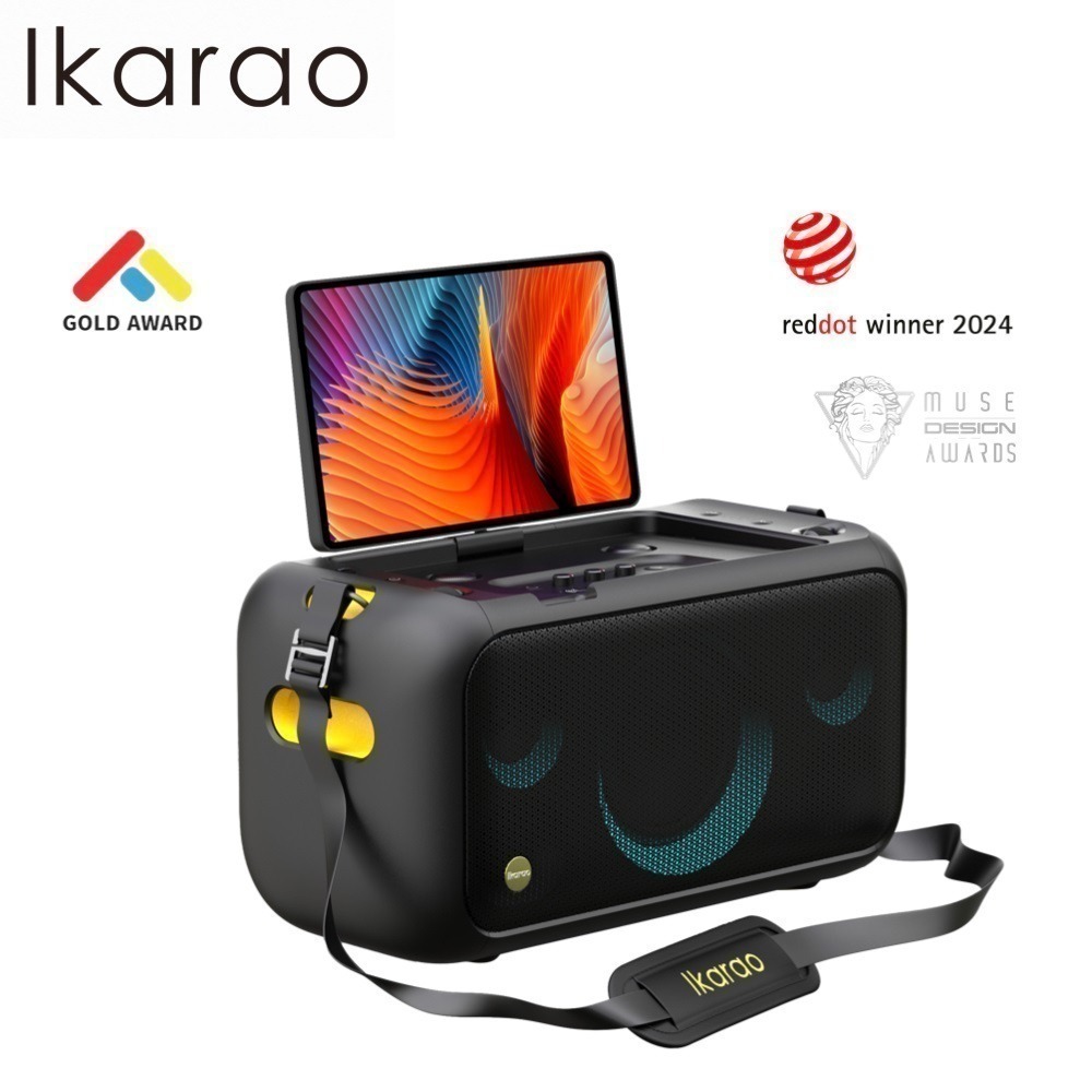 Ikarao 愛克拉 X1 一體式便攜卡拉OK機 附2支無線麥克風 公司貨-規格圖4