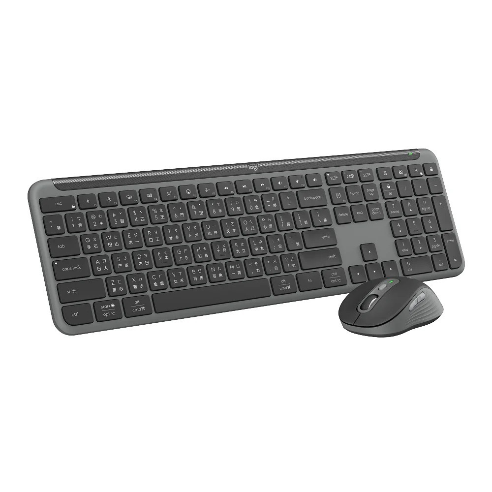 Logitech 羅技 MK950 無線纖薄靜音鍵鼠組 - 石墨灰-細節圖2