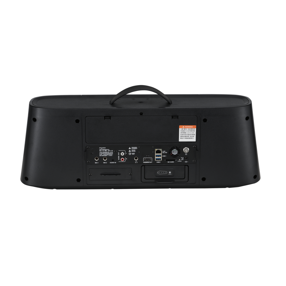 Inyuan 音圓 PARTY-7000 手提式點歌伴唱機行動KTV(含無線麥克風二支/4TB硬碟/鋰電池/腳架)-細節圖4