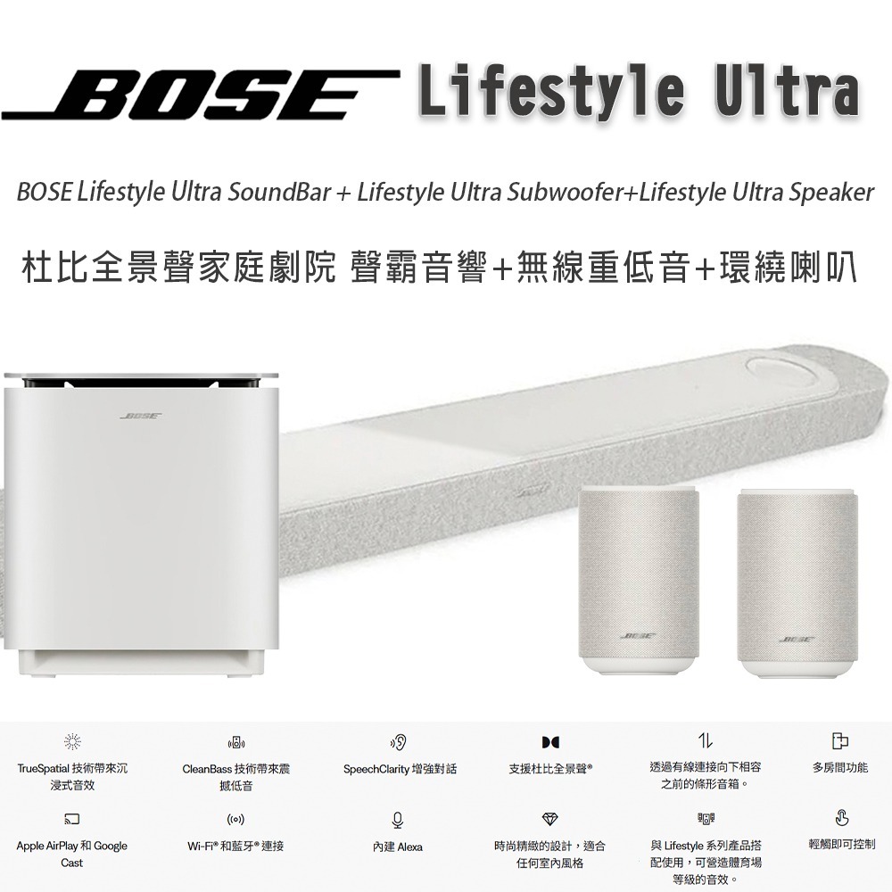 美國 BOSE Lifestyle Ultr聲霸+無線重低音+環繞喇叭-細節圖2