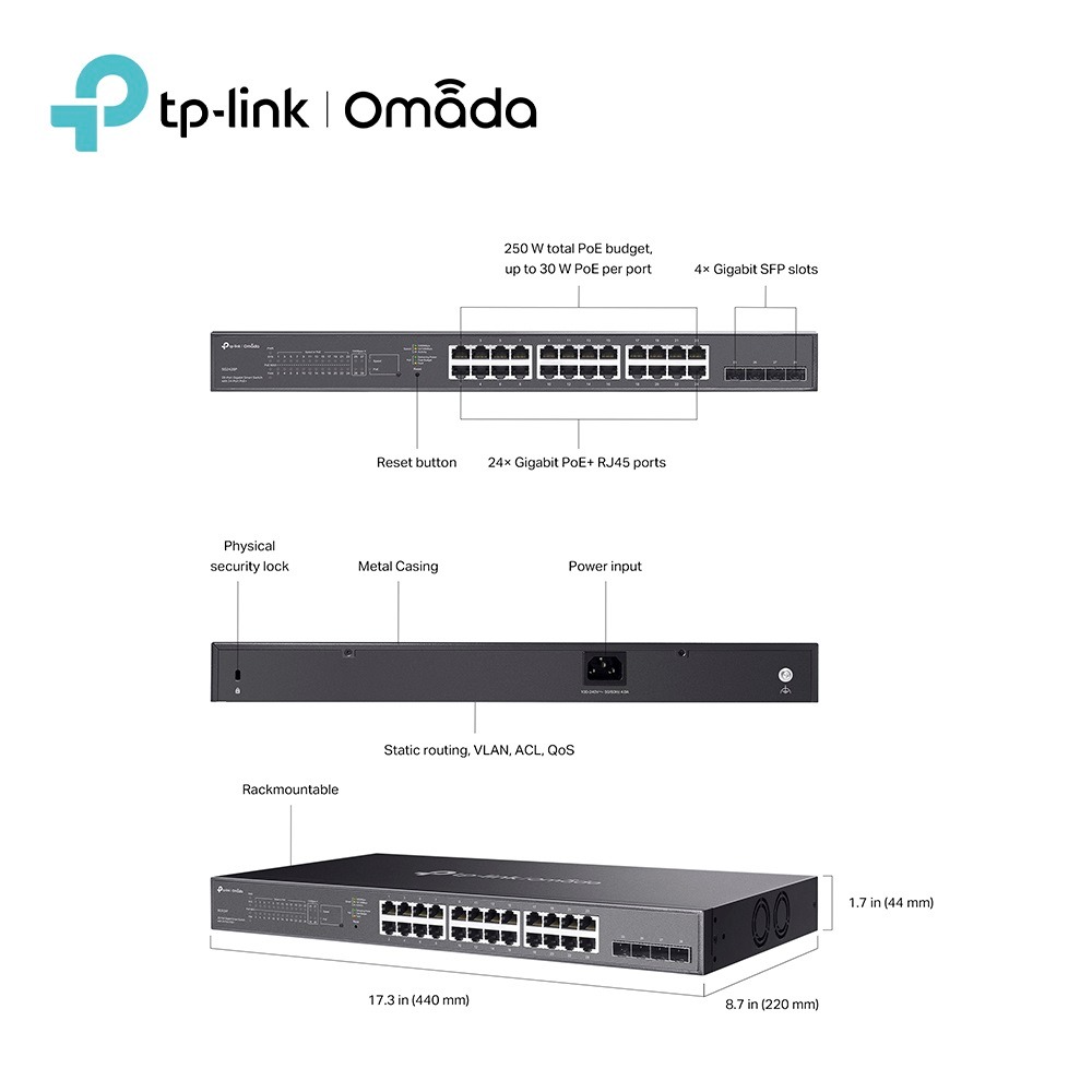 TP-LINK Omada SG2428P(UN) 28 埠 Gigabit 智慧型交換器(含 24 埠 PoE+)-細節圖5