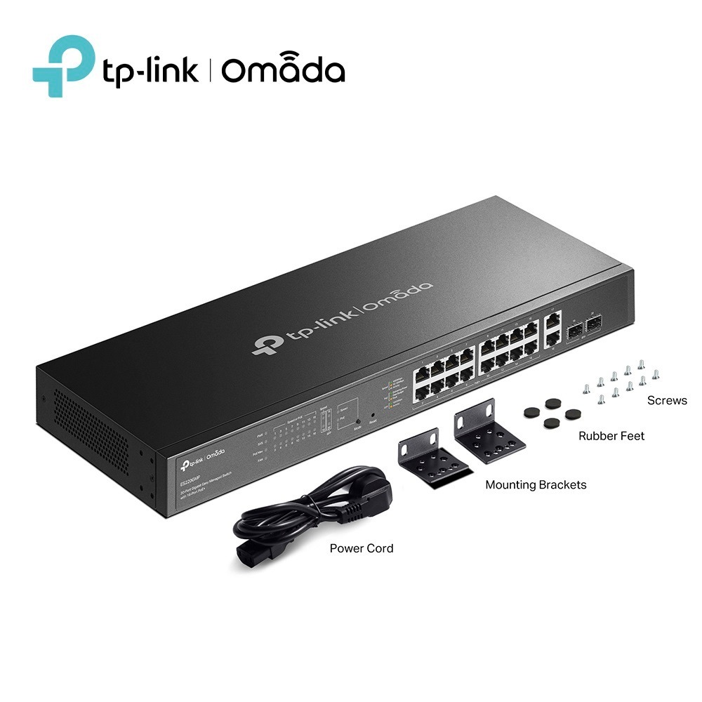 TP-LINK Omada ES220GMP 20 埠 Gigabit 簡易管理型交換器-細節圖4