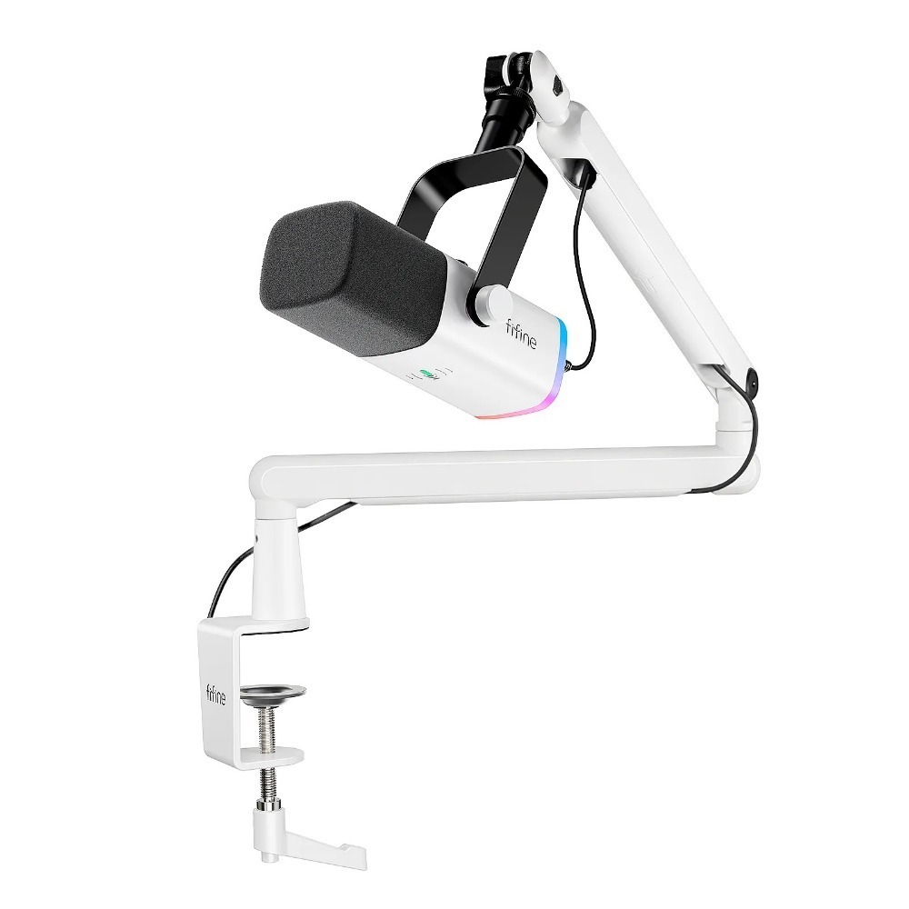 FIFINE TAM8 錄音室等級USB/XLR動圈式RGB麥克風懸臂組(AM8+BM88)黑白粉三色任選-規格圖1