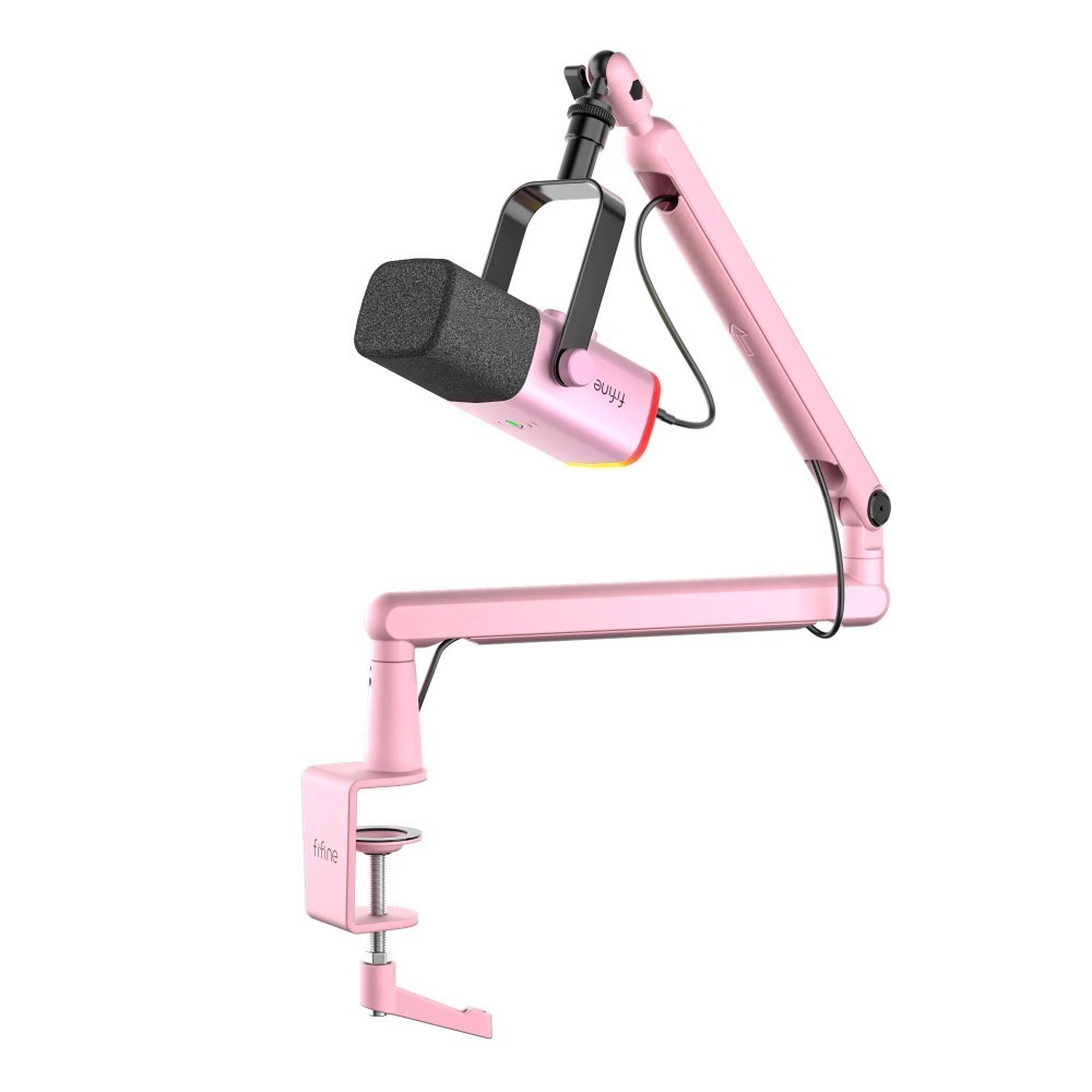 FIFINE TAM8 錄音室等級USB/XLR動圈式RGB麥克風懸臂組(AM8+BM88)黑白粉三色任選-規格圖1