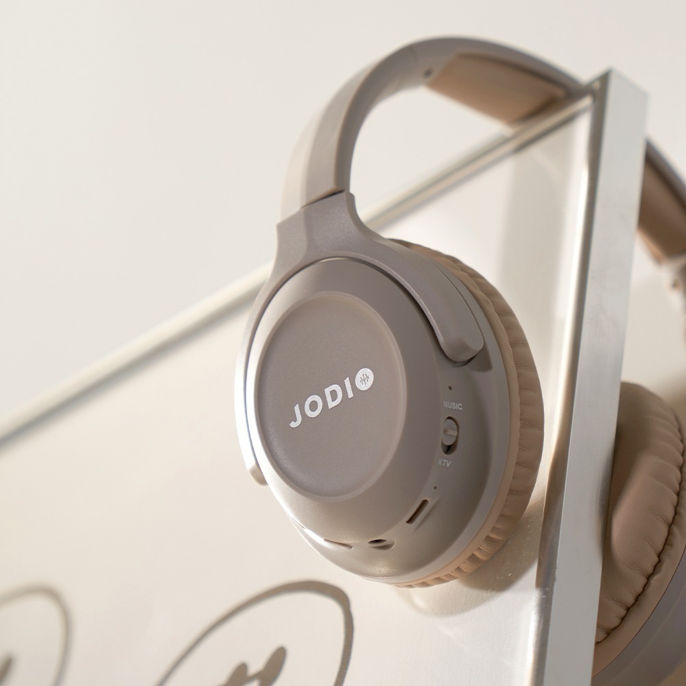 JODIO Sing Go 藍芽KTV耳機麥克風組~適用直播/唱歌/個人錄音室/奶茶色款-細節圖3