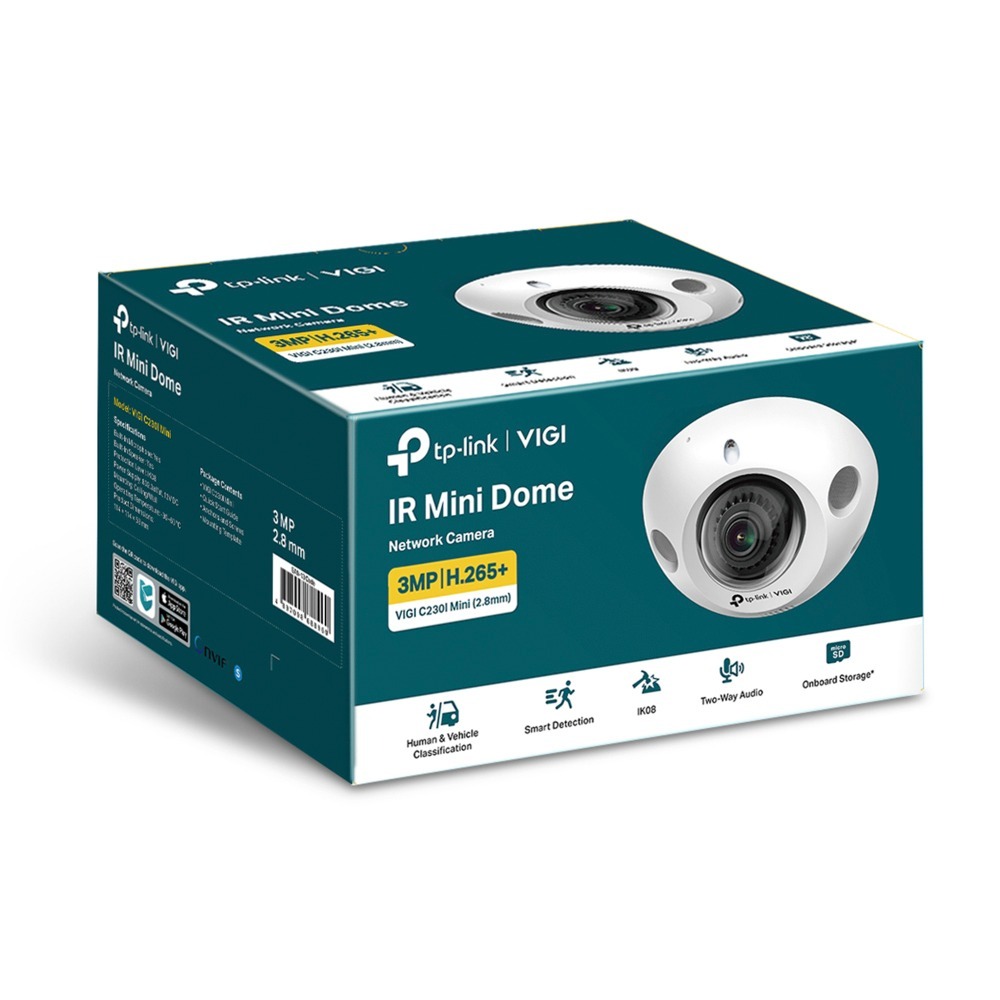 TP-Link VIGI C230I Mini 紅外線球型監視器/商用網路監控攝影機/2.8mm鏡頭-細節圖2