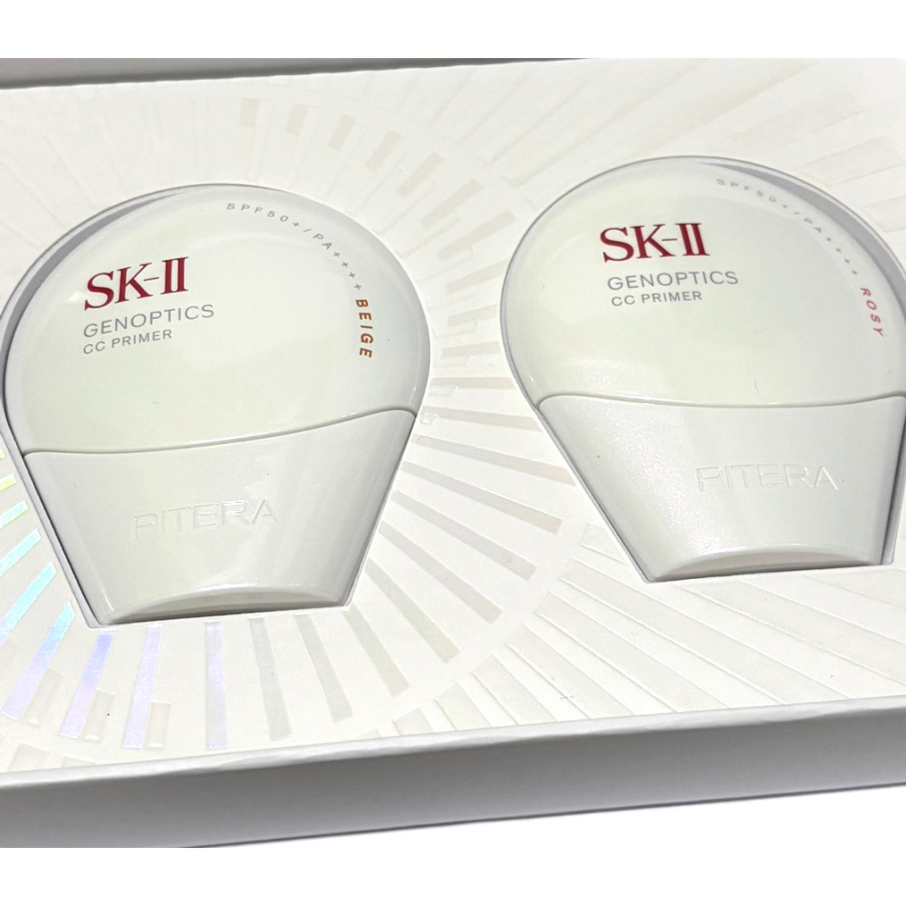 SK-II 光蘊輕透 全效防曬霜 + CC霜(自然膚/玫瑰粉)3件組-細節圖2