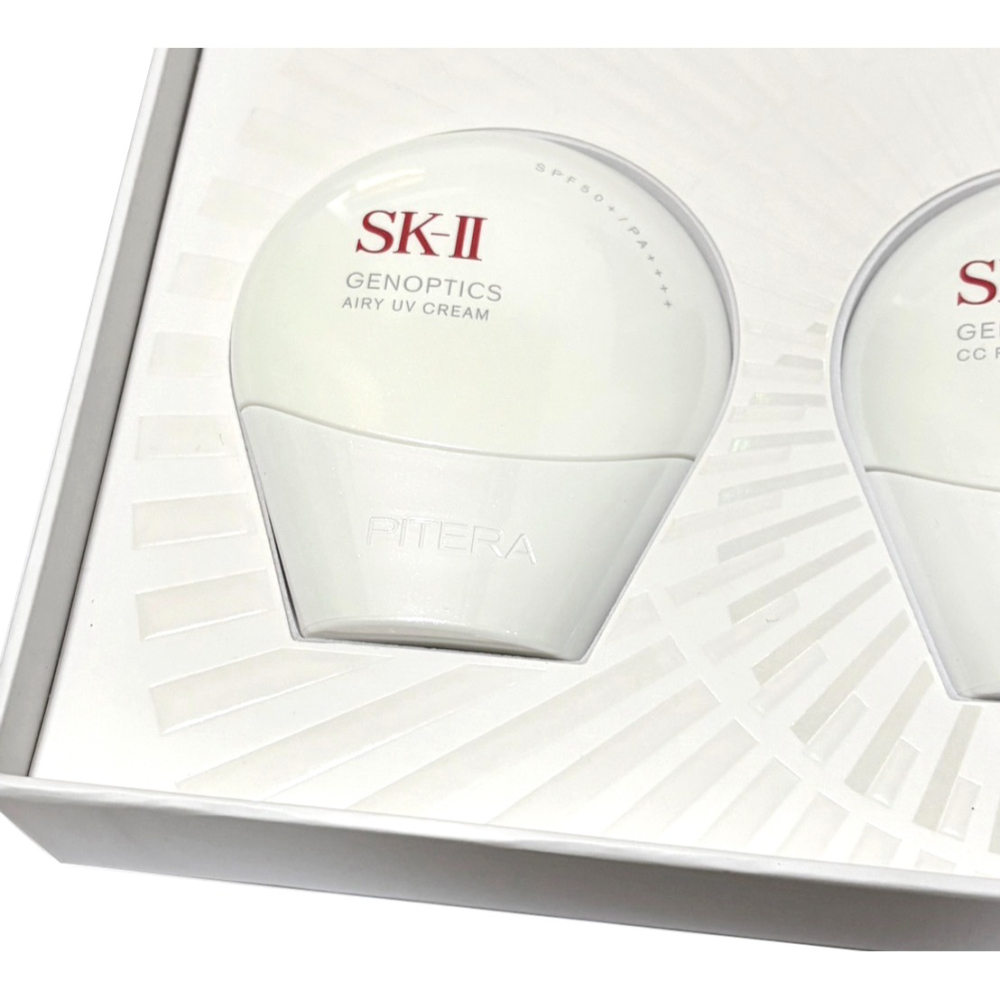 SK-II 光蘊輕透 全效防曬霜 + CC霜(自然膚/玫瑰粉)3件組-細節圖3