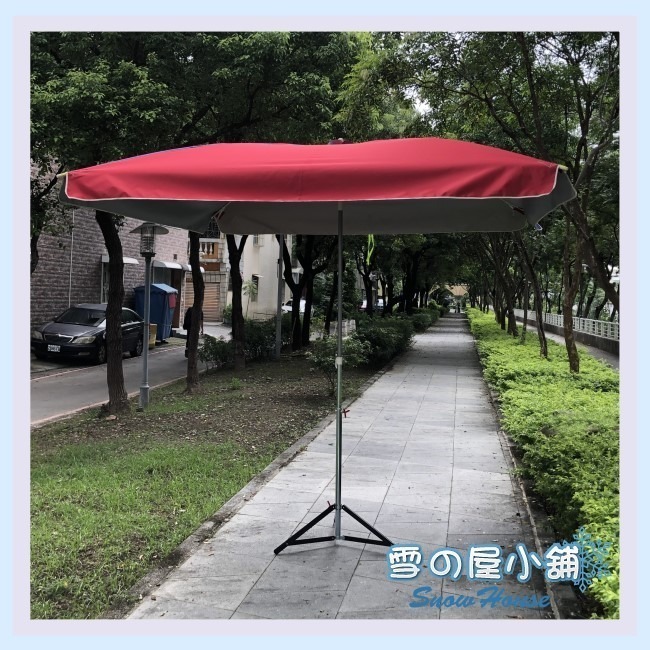 PVC擺攤傘+腳架 夜市雨傘 攤販傘 遮陽傘 大雨傘 商用雨傘 生意用傘 四方傘 地攤傘 台灣製MIT 雪之屋50年老店-細節圖2