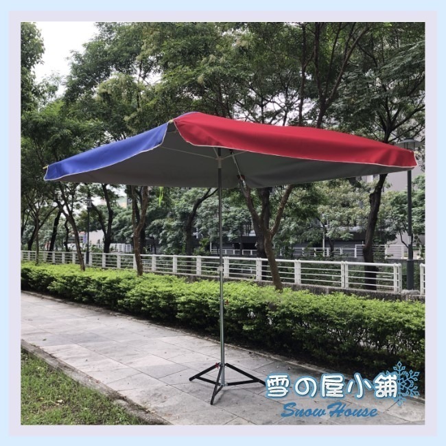PVC擺攤傘+腳架 夜市雨傘 攤販傘 遮陽傘 大雨傘 商用雨傘 生意用傘 四方傘 地攤傘 台灣製MIT 雪之屋50年老店-細節圖3
