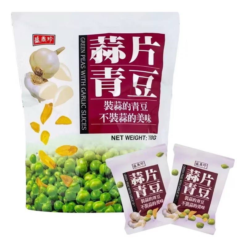 ((好市多現貨))2026🎀盛香珍蒜片青豆 (760克/包)-細節圖2