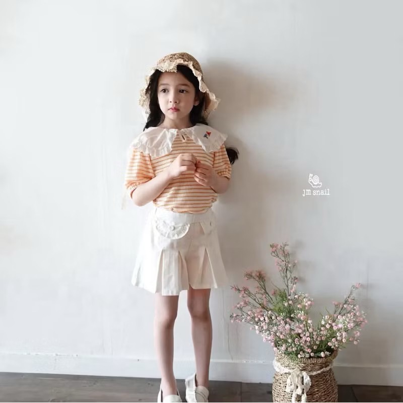 現貨 正韓 女童 3-6歲 蕾絲邊 綁帶 編織 草帽 帽子氣質 甜美-細節圖7