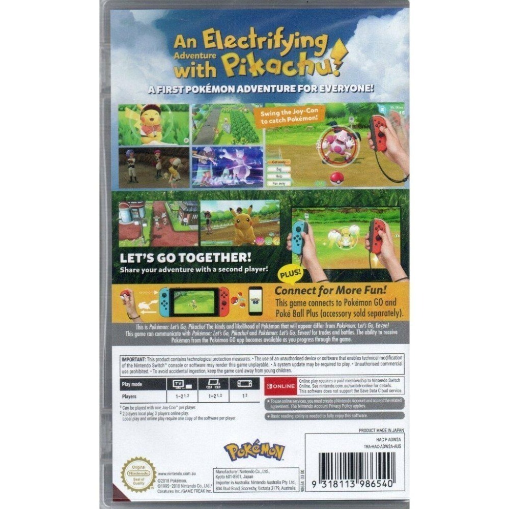 NS 精靈寶可夢 Let＇s Go！皮卡丘 一般版 繁中版 新品現貨-細節圖6