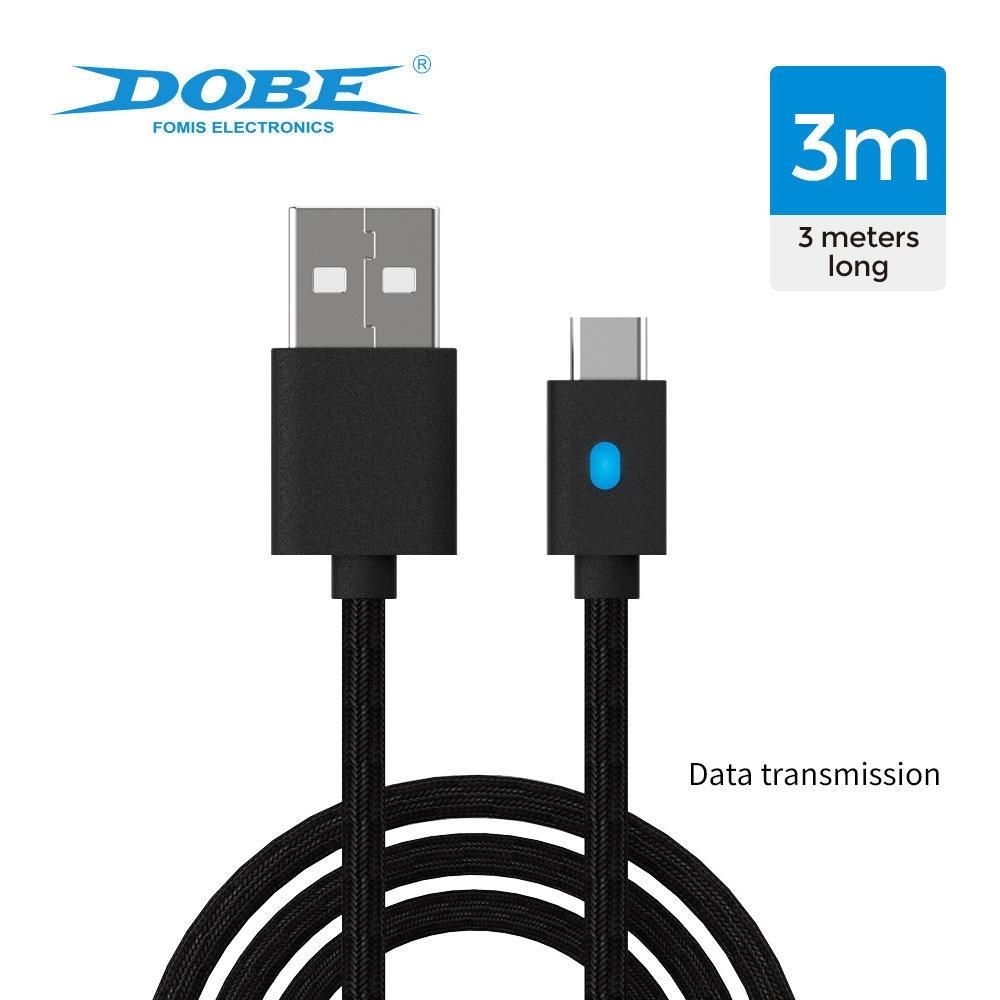 【電玩貓】DOBE PS5/XBOX/NS/手機 USB A to C 充電傳輸線 線長3米 TY-0803B 新品現貨-細節圖2