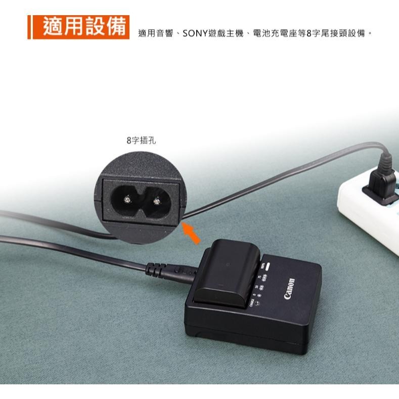 PS5/PS4/PS3/PS2/PSV/PSP 8字尾 AC電源線 線長1.5米 新品現貨-細節圖2