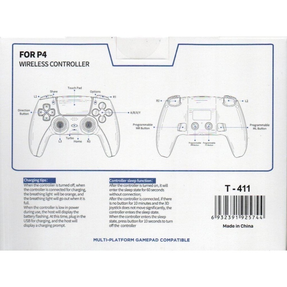 PS4/PS3/NS/PC/IOS/安卓 NEW4 無線手把控制器 振動 連發 六軸 耳麥 巨集編程 新品現貨-細節圖5