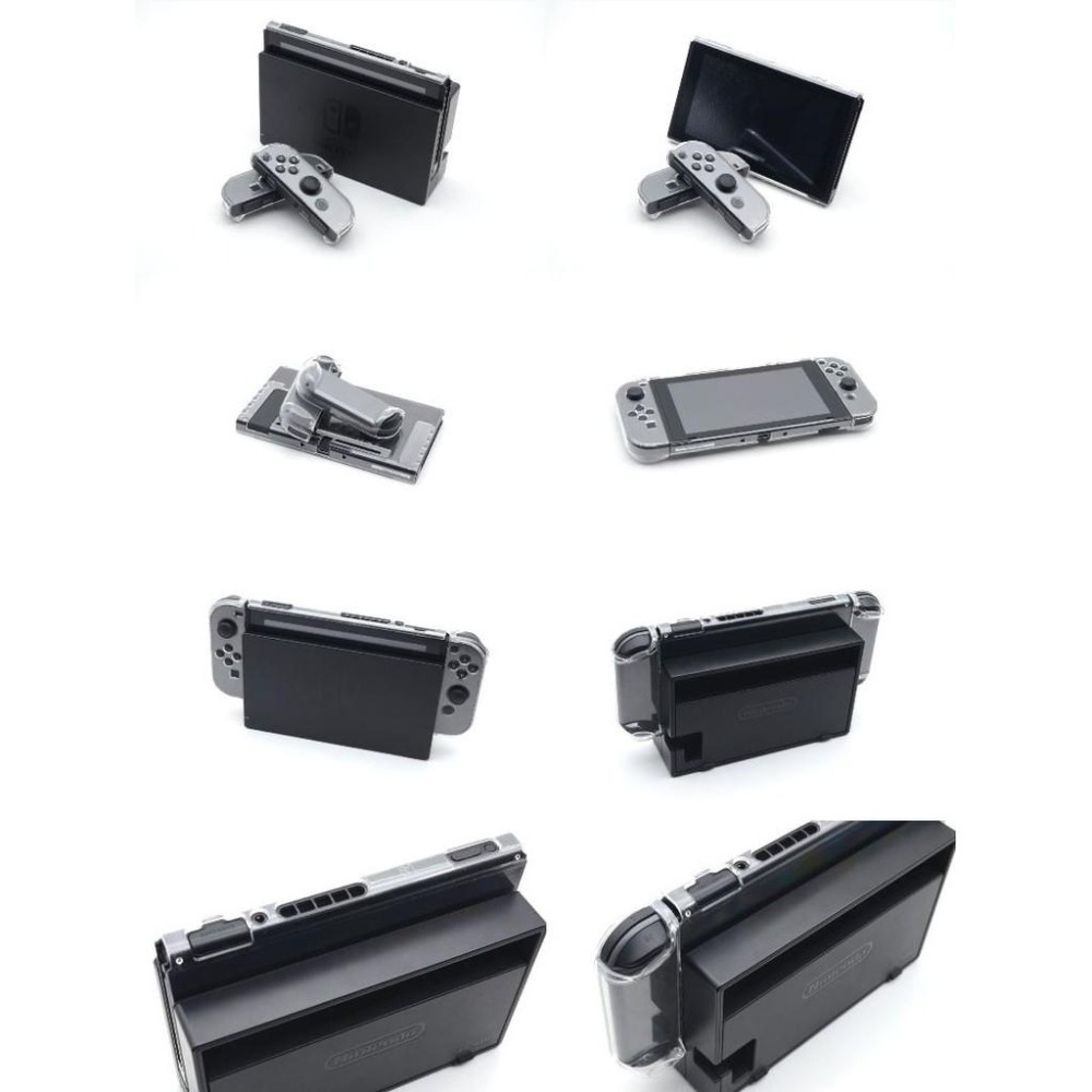 創念 NS SWITCH PC材質 新版 可插底座 主機JOY-CON控制器 保護殼 水晶殼 透明殼 新品現貨-細節圖7