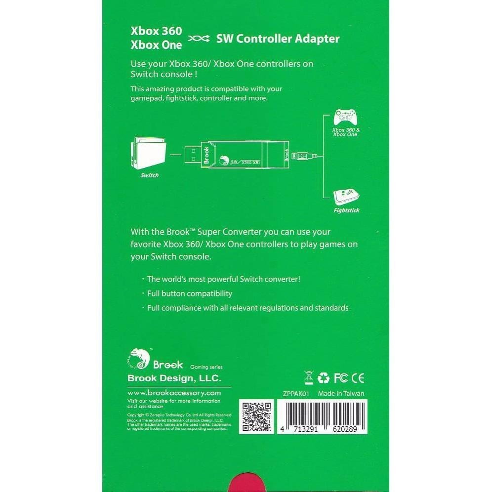 《特價出清》BROOK XBOX360/XBOXONE to NS 有線手把控制器 轉接器 可連發 新品現貨-細節圖9