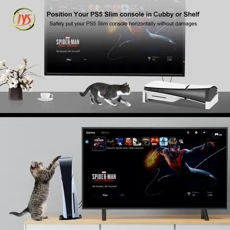 JYS PS5 SLIM&PRO/光碟版&數位版通用 主機橫躺放置支架 橫放架 JYS-P5189 新品現貨-細節圖4