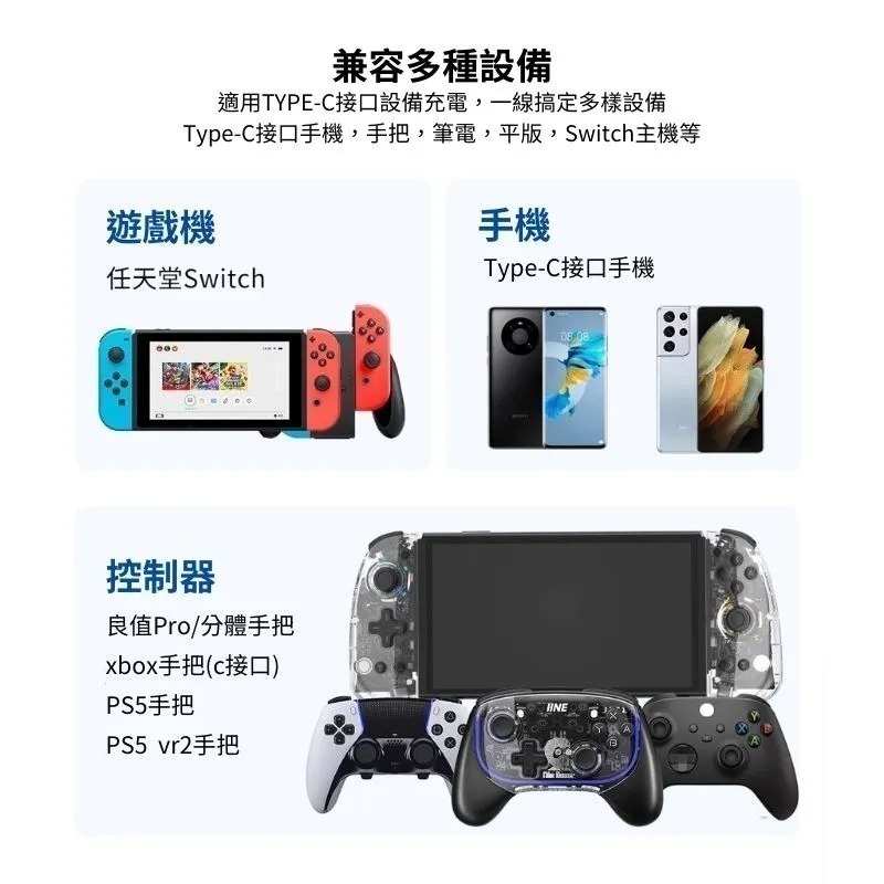良值 PS5 TYPE-C USB-C to C 充電傳輸線  60W快充 線長2米 L961 新品現貨-細節圖5