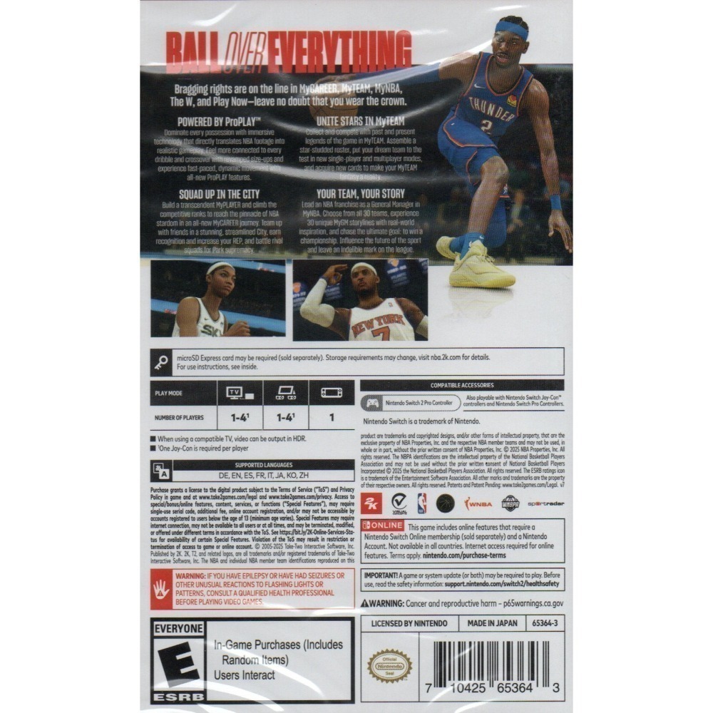 NS2 NBA 2K26 一般版 繁中版 美版 新品現貨-細節圖2