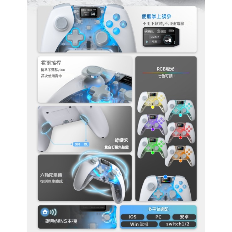 《繁中代理版》SIMDU NS2/NS/PC/手機 星艦01 智能顯示控制器 霍爾搖桿 保固一年 新品現貨-細節圖2