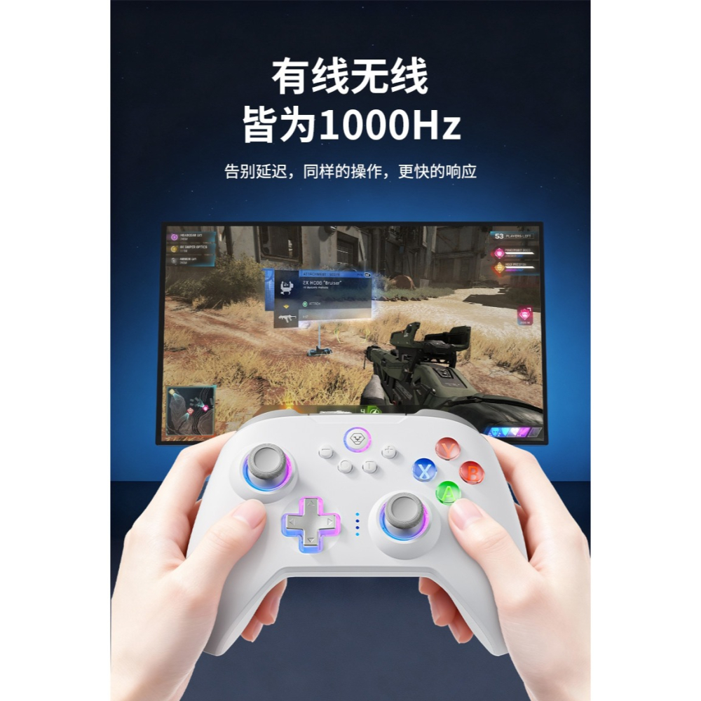 AOLION 澳加獅 PC/NS/手機 雙霍爾 無線手把控制器 自動連發 巨集編程 AL-N10 新品現貨-細節圖8