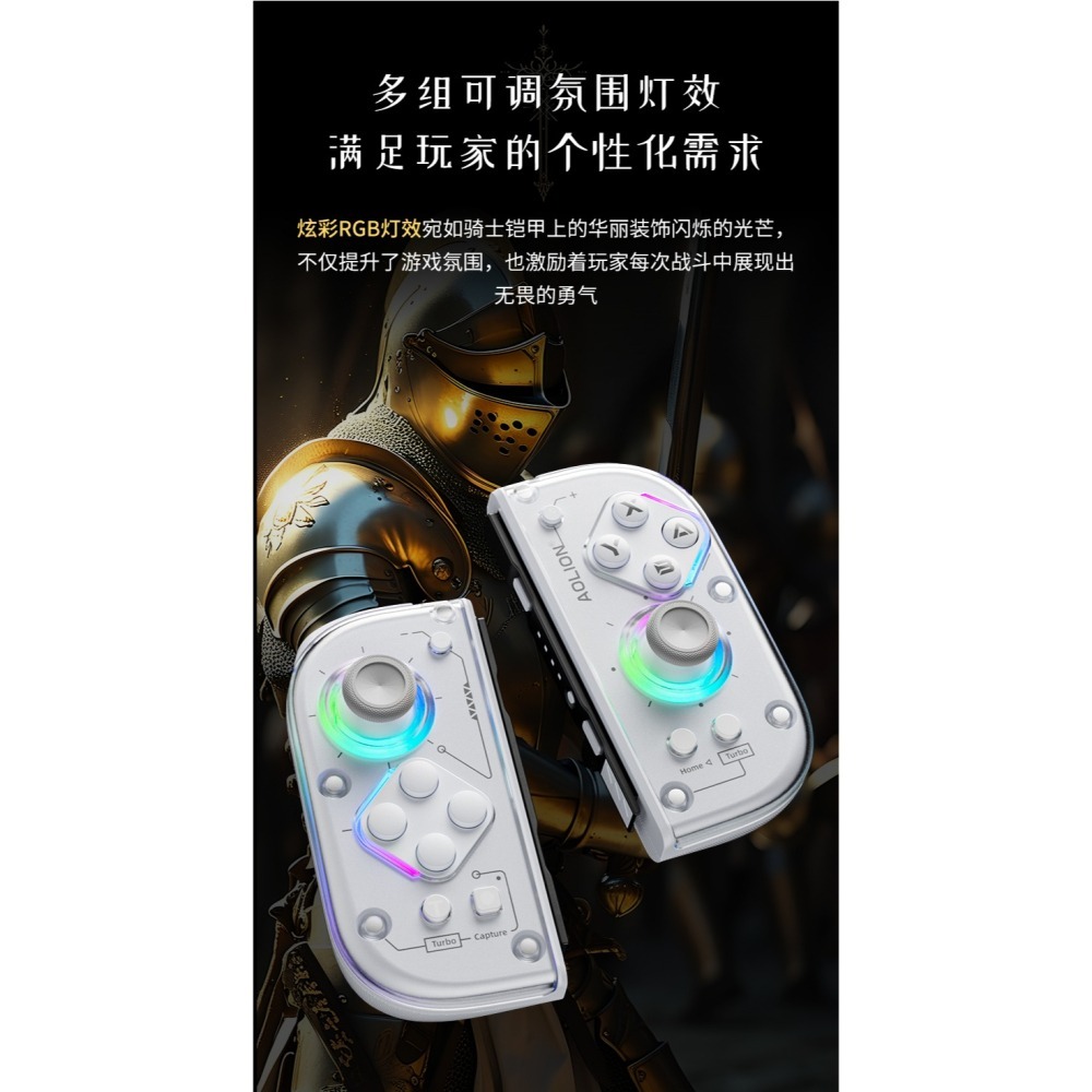 AOLION 澳加獅 NS/2NS JOY-CON控制器 霍爾搖桿 巨集編程 AL-J20 LITE 新品現-細節圖5