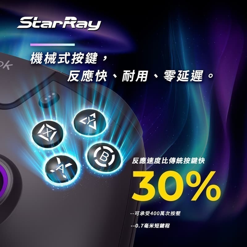 BROOK PS5/PC/手機 StarRay 無線手把控制器 霍爾搖桿 機械按鍵 映射巨集 新品現貨-細節圖4