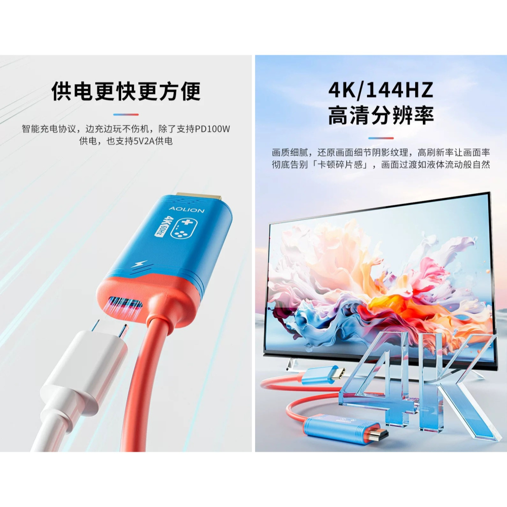 AOLION NS2/NS/筆電 TypeC to HDMI 影音轉接線 投屏線 AL-NS216 新品現貨-細節圖3