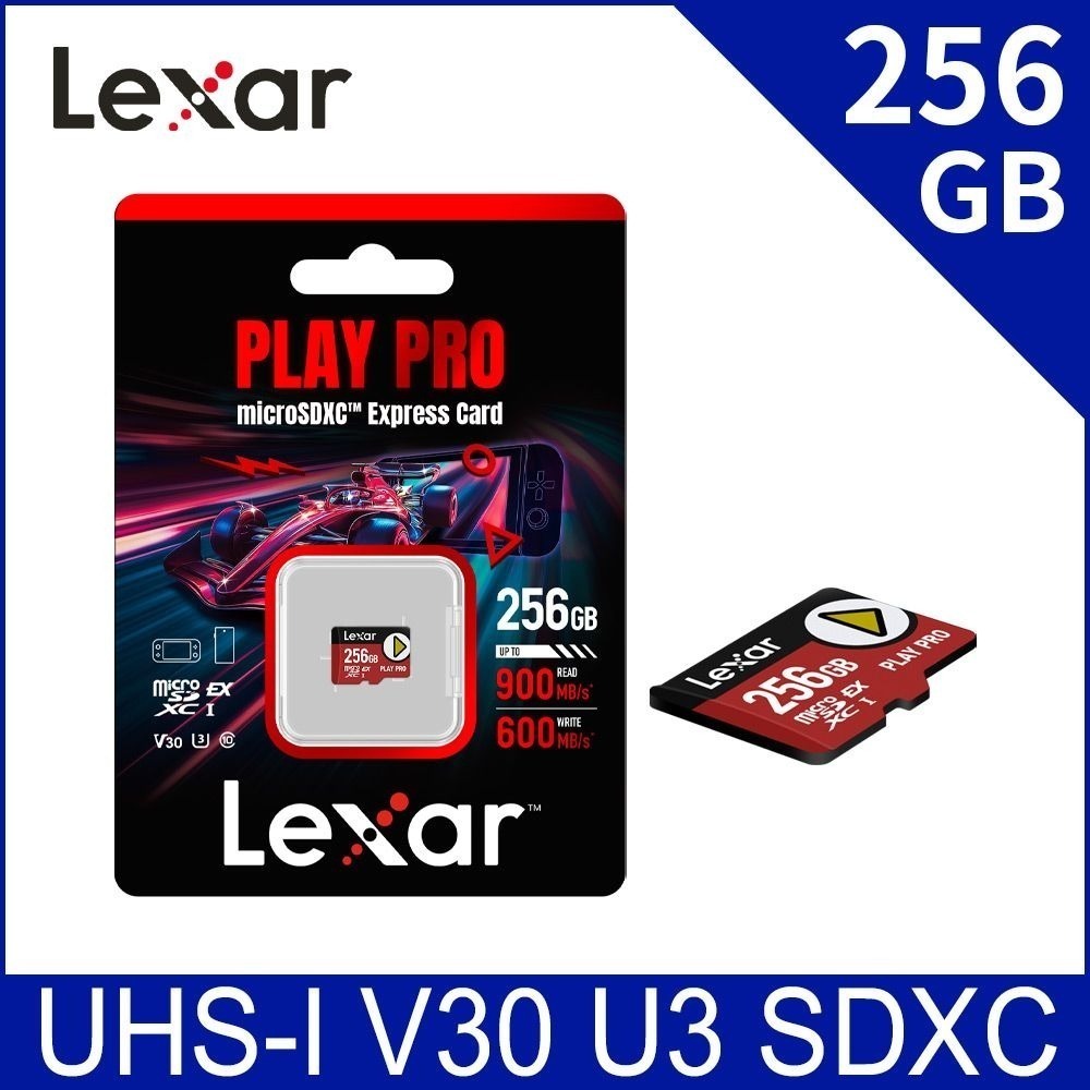 《NS2適用》Lexar 256GB PLAY PRO microSDXC Express 記憶卡 新品現貨