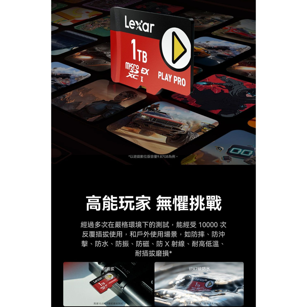 《NS2適用》Lexar PLAY PRO microSDXC Express 記憶卡 512GB 新品現貨-細節圖8