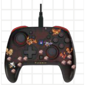 HORI NS2 寶可夢 pixel 像素風 周邊 NSX-187/188/190/192 新品現貨-有線手把TURBO青春版（紅）