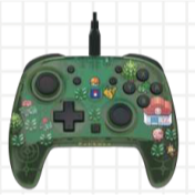HORI NS2 寶可夢 pixel 像素風 周邊 NSX-187/188/190/192 新品現貨-有線手把TURBO青春版（綠）