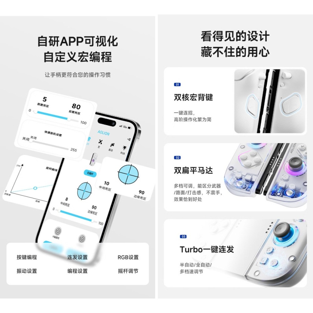 AOLION 澳加獅 NS2 JOY-CON2 控制器 TMR搖桿 巨集編程 AL-J30 新品現貨-細節圖7