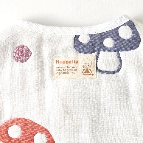 【明天是週末】代購 日本製 Hoppetta 六層純棉紗嬰孩防踢被 防踢背心 蘑菇款 新生兒0-3歲-細節圖6