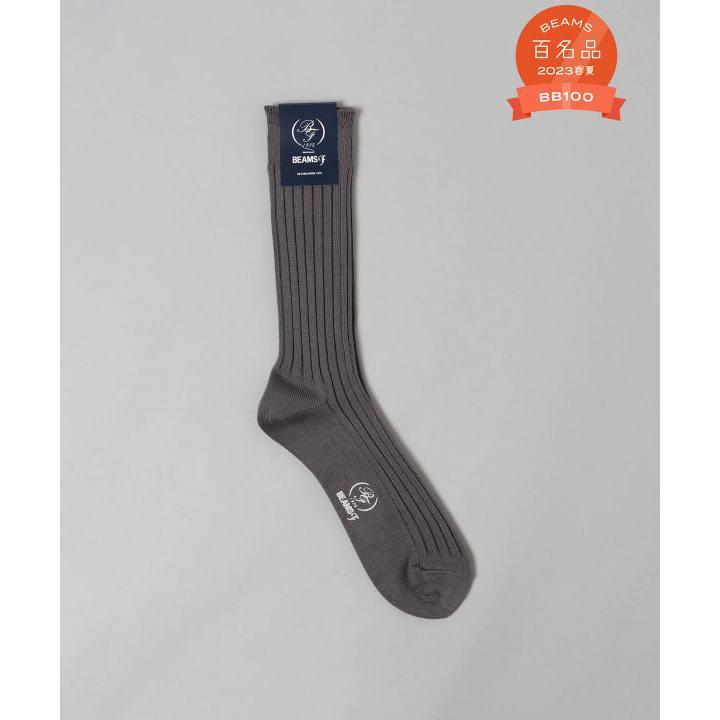 【明天是週末】預購 日本製 BEAMS F 百名品 雙層羅紋襪-細節圖3
