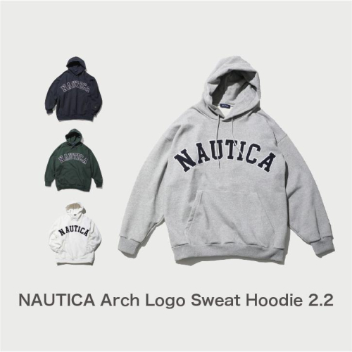 【明天是週末】代購 NAUTICA Arch Logo Sweat Hoodie 2.2 帽T