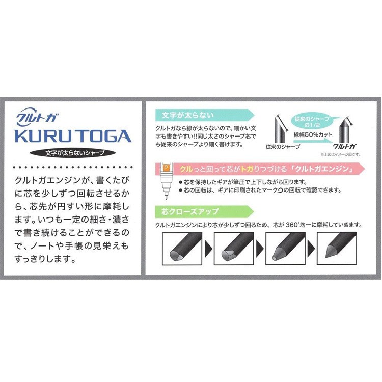 ☺ToRai☺ 日本 三菱文具 Uni KURU TOGA  360度旋轉自動鉛筆 不易斷芯 握壽司 0.5mm-細節圖4