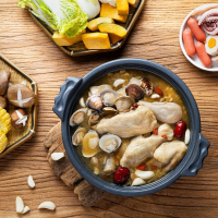 十味觀X狂一鍋 爆炒蒜頭蛤蠣雞鍋湯底X2包(600g/包)