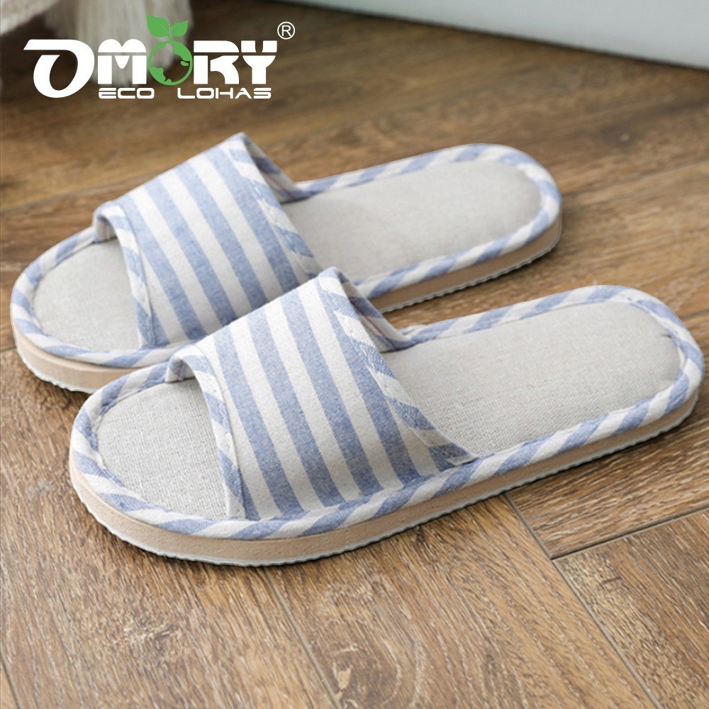 【OMORY】日式條紋四季室內拖 棉麻 透氣 條紋拖鞋-規格圖11
