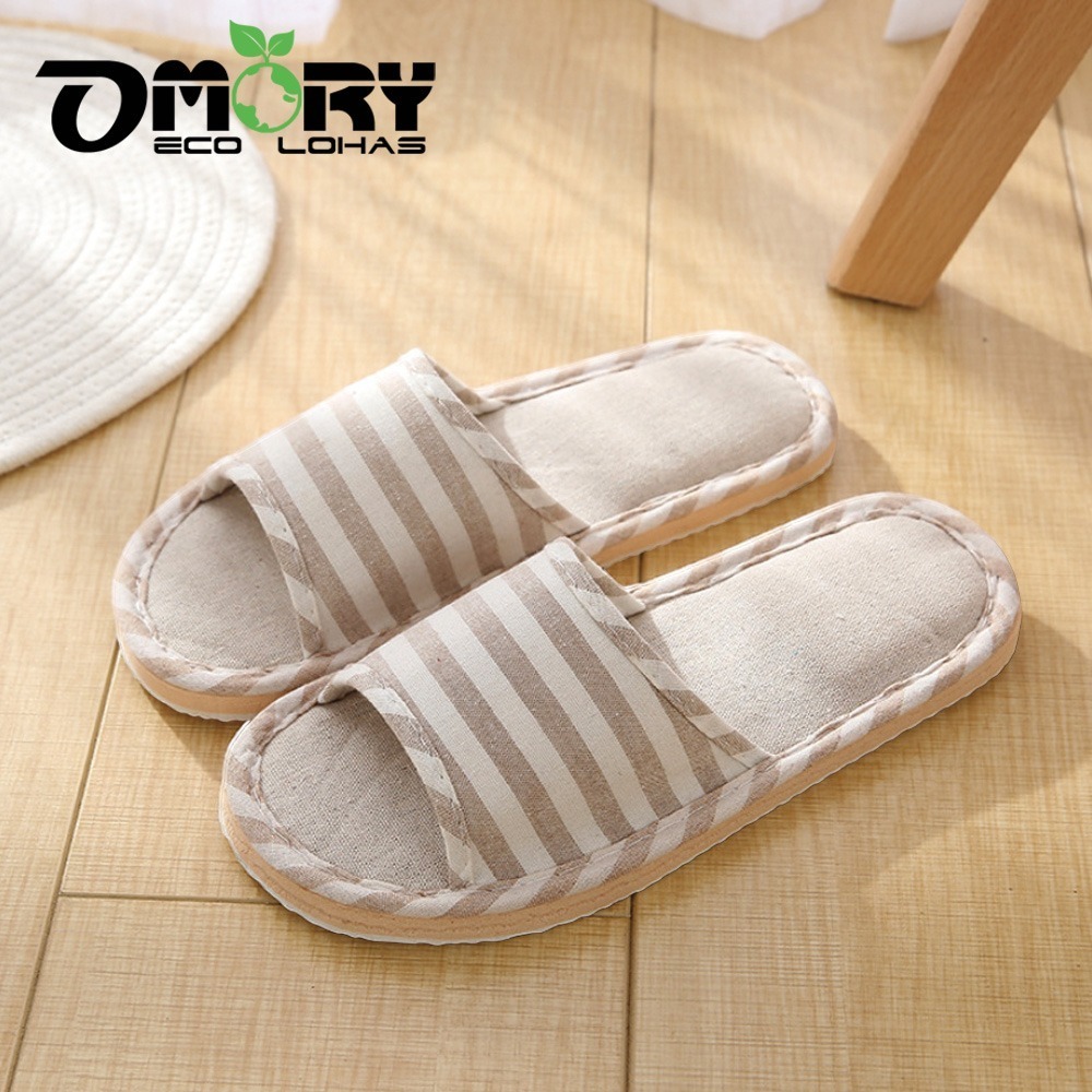 【OMORY】日式條紋四季室內拖 棉麻 透氣 條紋拖鞋-規格圖11