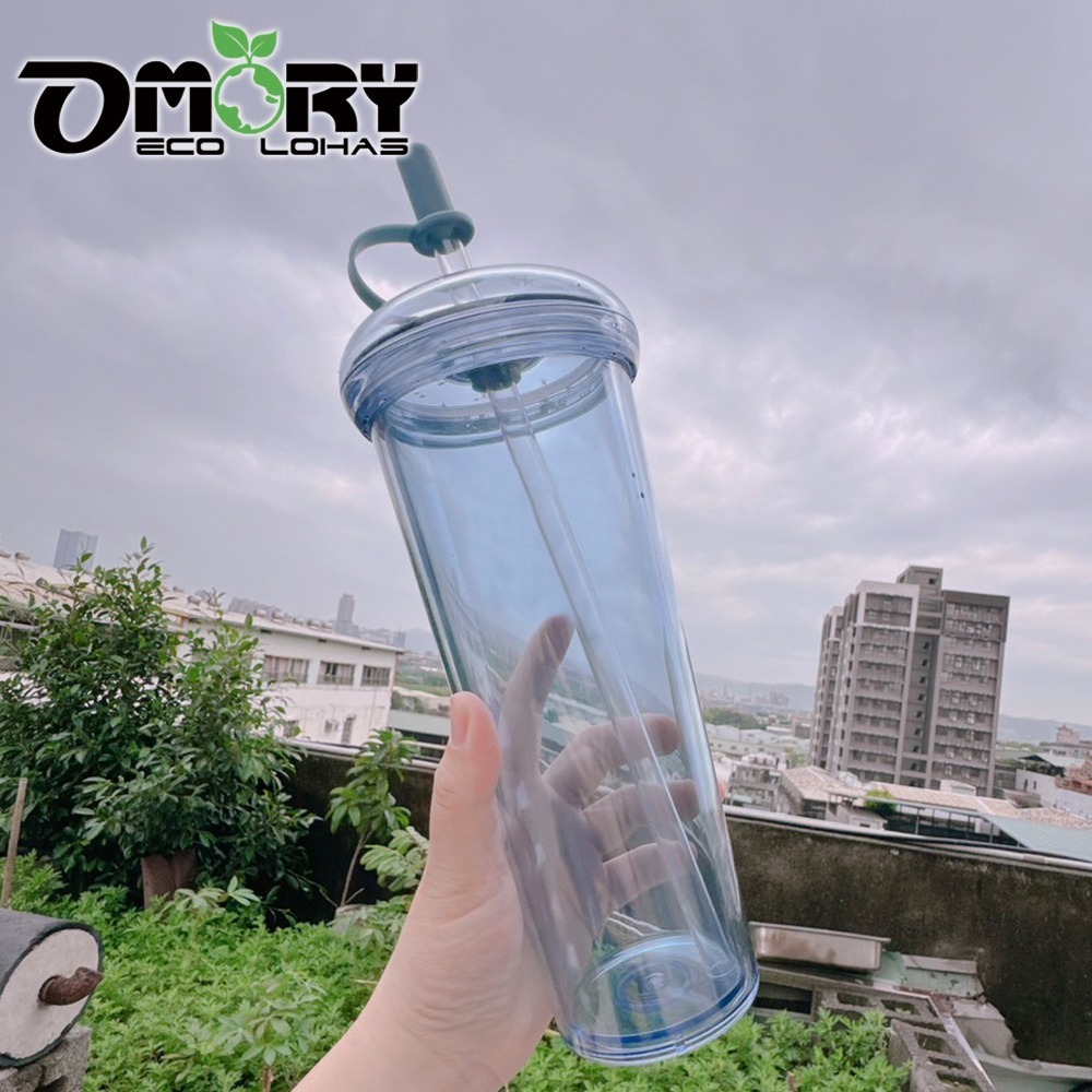 【限時購】【OMORY】甜甜圈AS雙層吸管杯-700ML(附吸管)-細節圖4