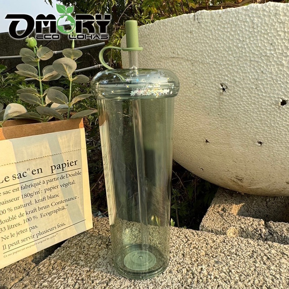 【限時購】【OMORY】甜甜圈AS雙層吸管杯-700ML(附吸管)-細節圖7