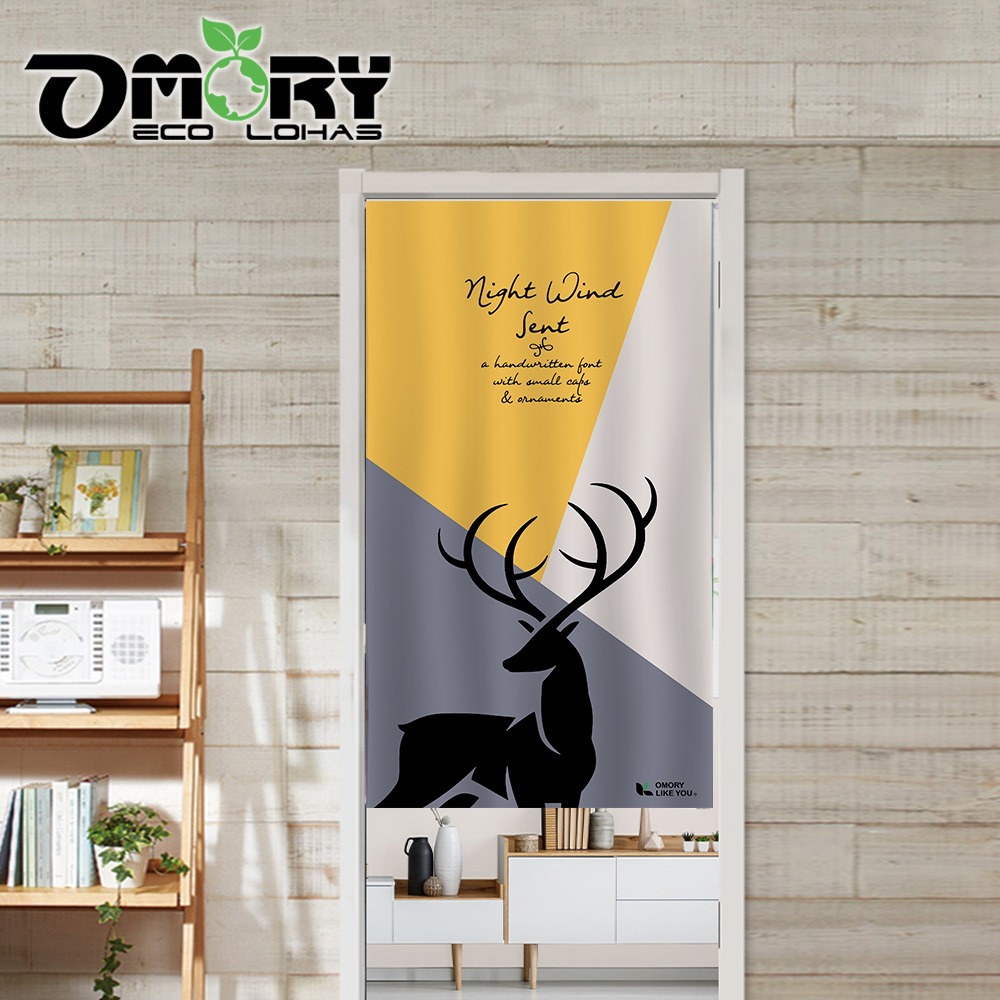 【OMORY】 日系棉麻門簾掛簾- 窗簾 裝飾 單開式門簾-細節圖4