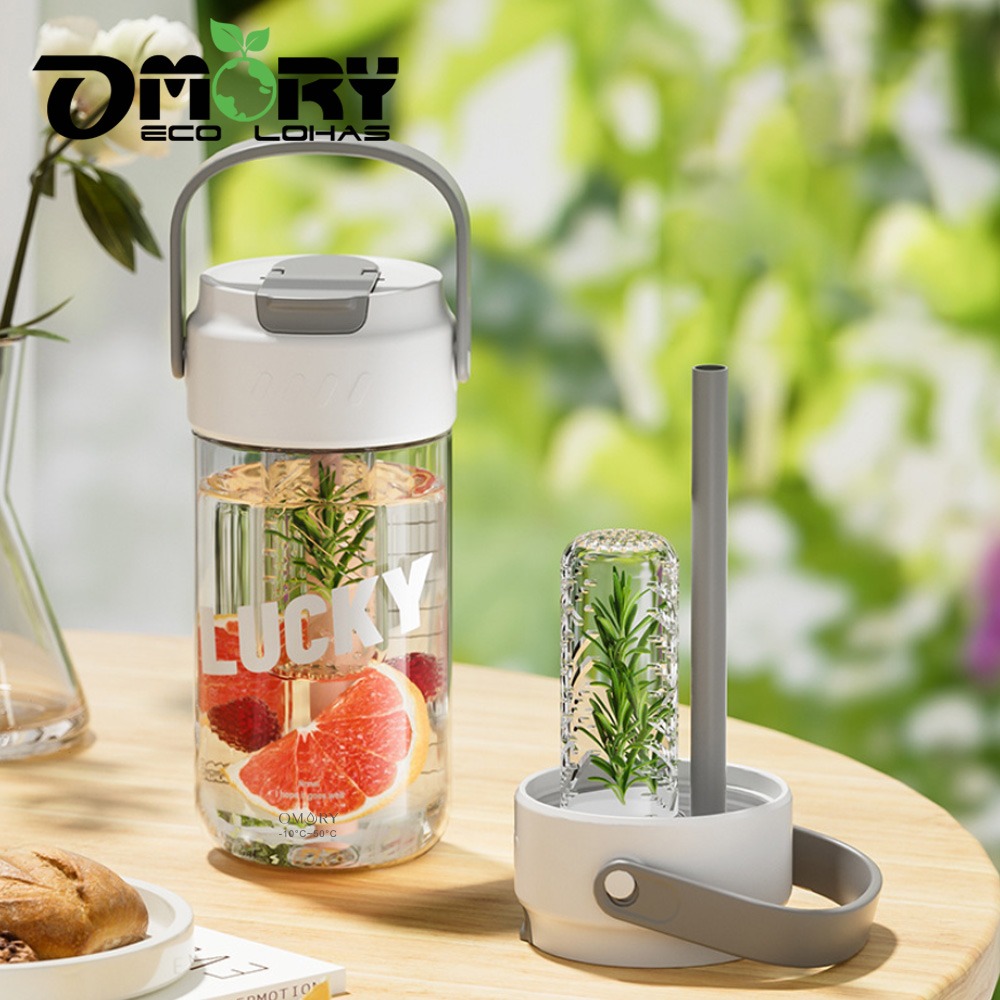 【OMORY】可提輕量吸管瓶750ML冷泡茶花茶杯瓶-細節圖6