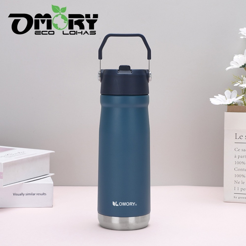 【限時購】【OMORY】舒活不鏽鋼真空手提吸管瓶650ml-規格圖11