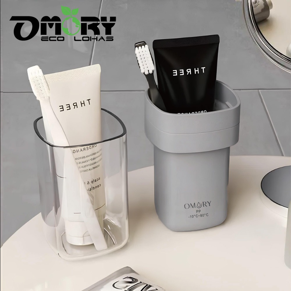 【OMORY】旅用便攜收納洗漱杯 牙刷牙膏收納盒-旅行漱口杯-細節圖11
