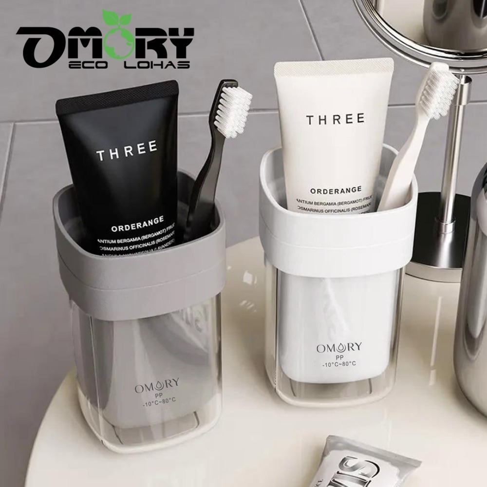 【OMORY】旅用便攜收納洗漱杯 牙刷牙膏收納盒-旅行漱口杯-細節圖6