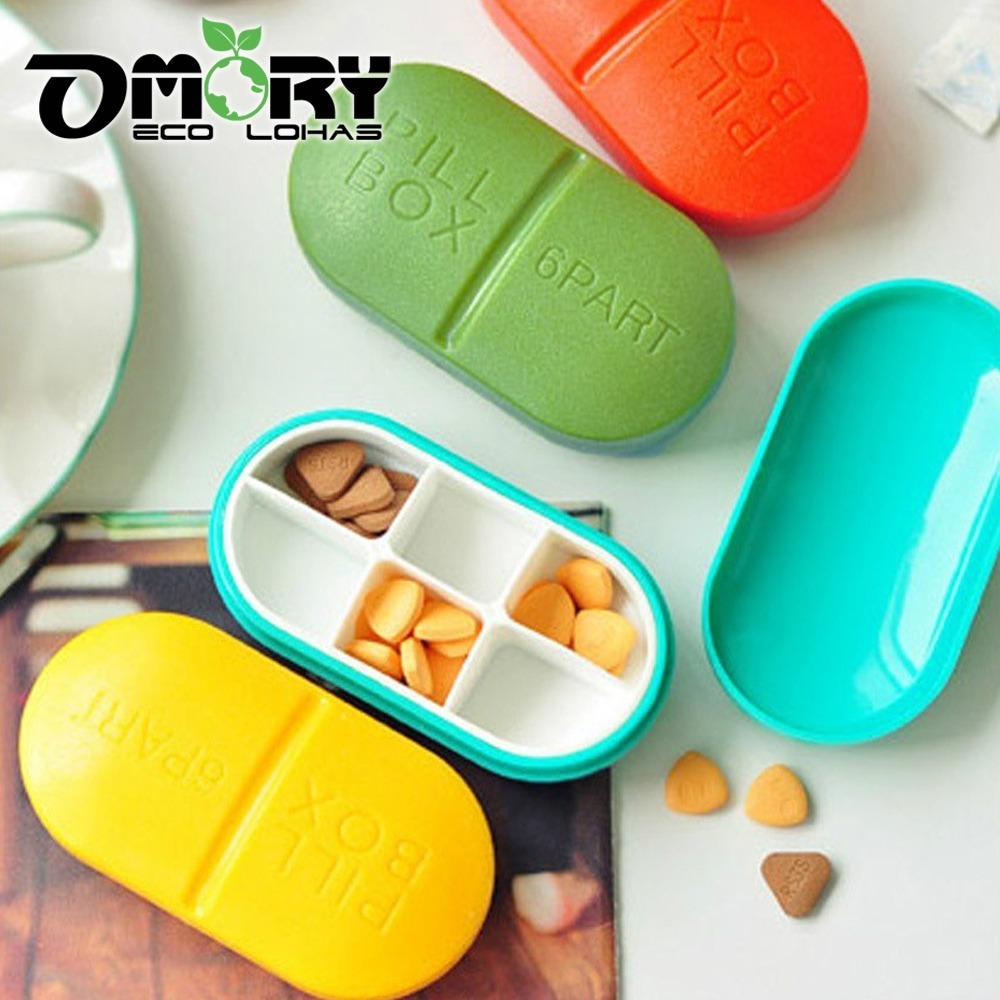 【限時購】【OMORY】攜帶型膠囊六格藥盒-細節圖2